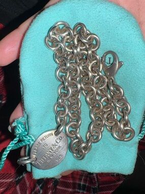 Please Return to Tiffany & Co - Tiffany & Co. Sterling Silver Oval Tag Necklace